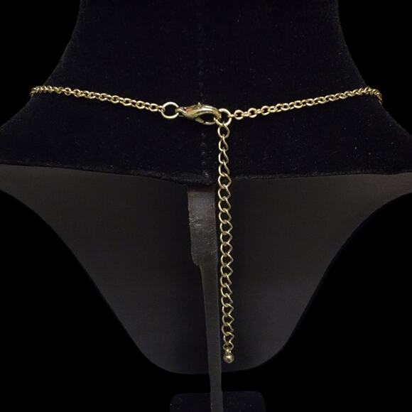 Faux Turquoise Coral Station Necklace 38"‎ Gold-tone Beaded Boho Retro Jewelry - Picture 4 of 4